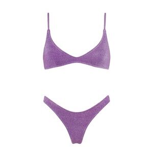 Purple shimmer triangl bathing suit